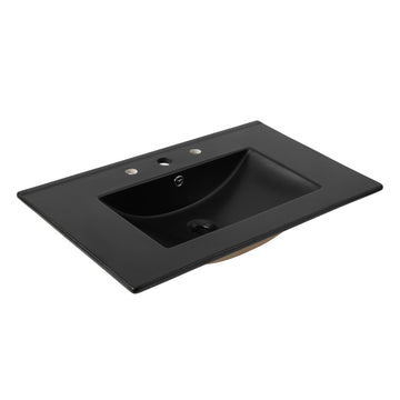 Ancillary 3-Hole 20 in. W x 18.25 in. D Classic Contemporary Rectangular Ceramic Single Sink Basin Vanity Top